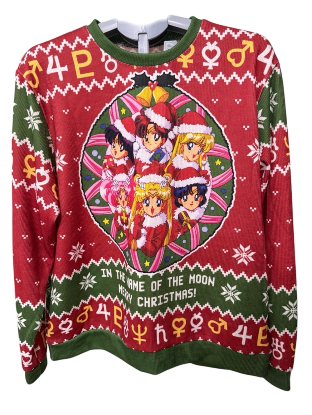 Sailor Moon Merry Christmas Ugly Sweater - Red & Green